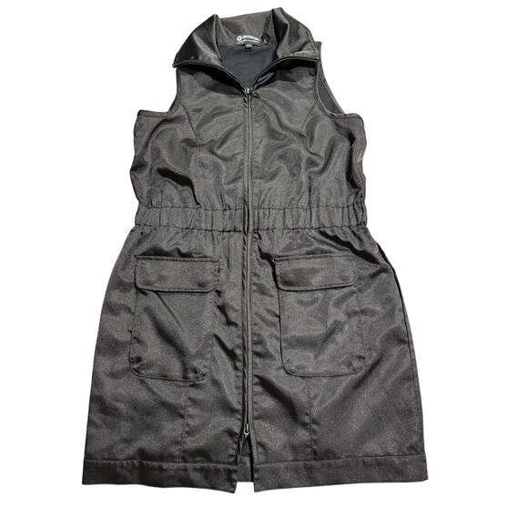 Montiel Performance Athletic Dress Collared Women Small Black Zipper Stretch USA - Picture 1 of 10